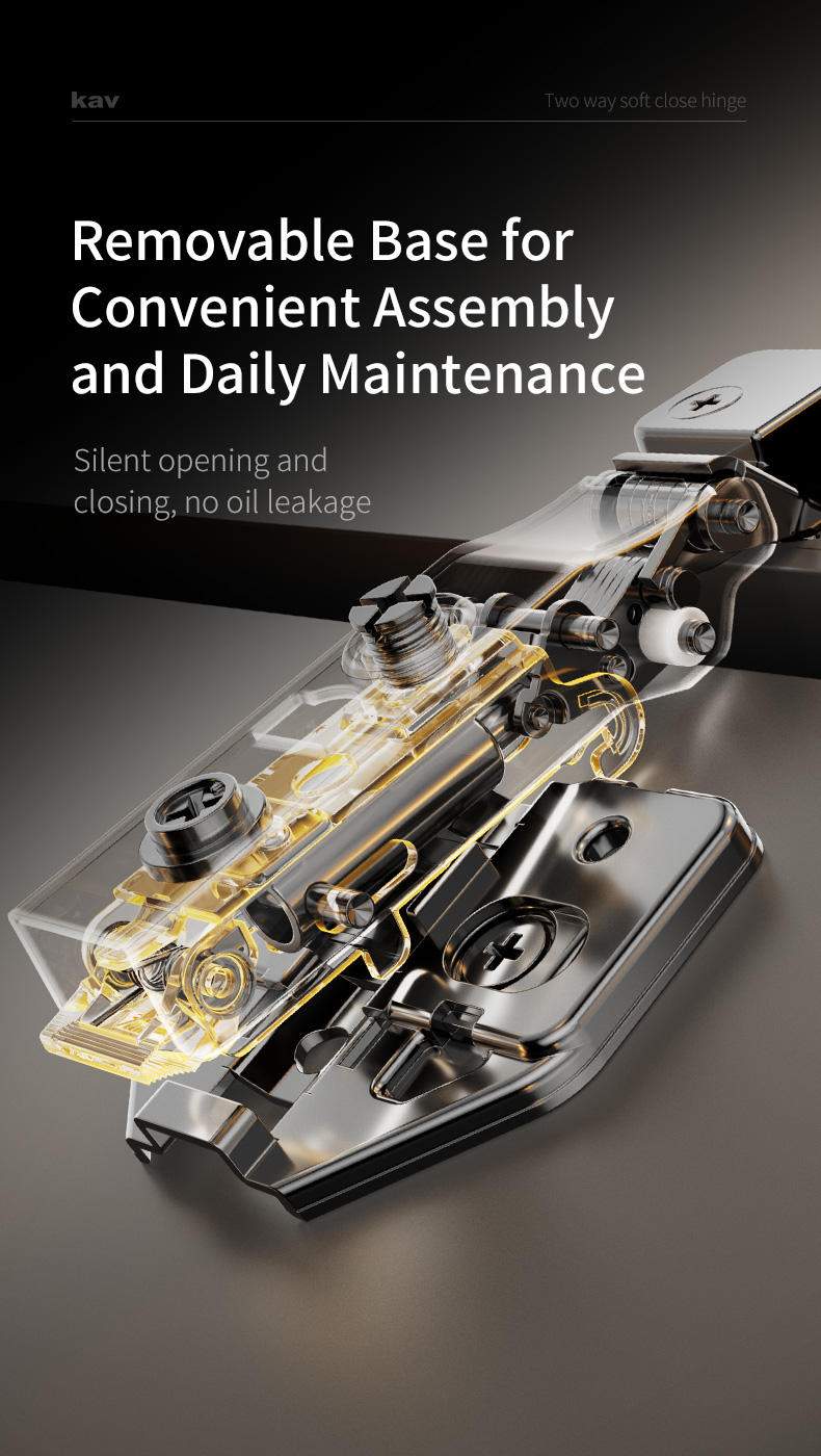 Two way 3D soft close hinge