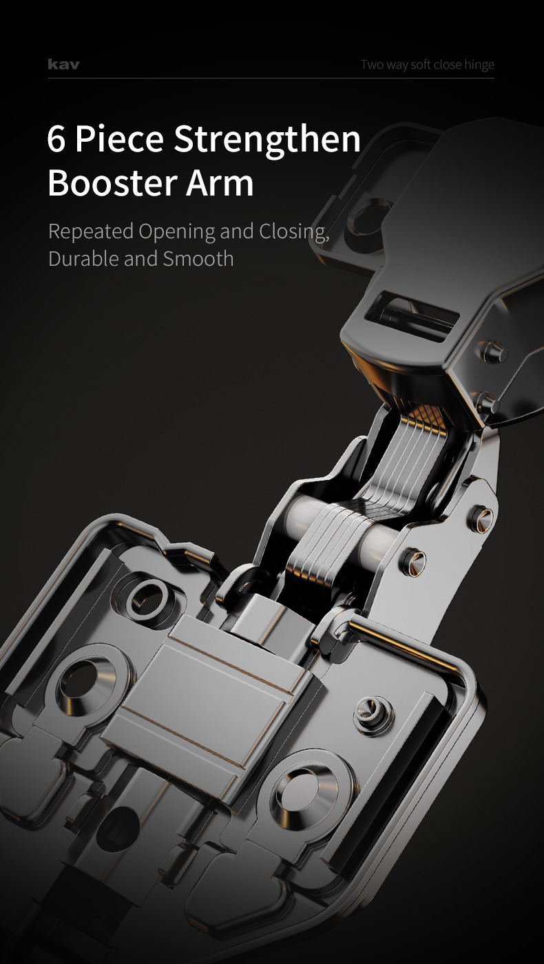 Two way 3D soft close hinge