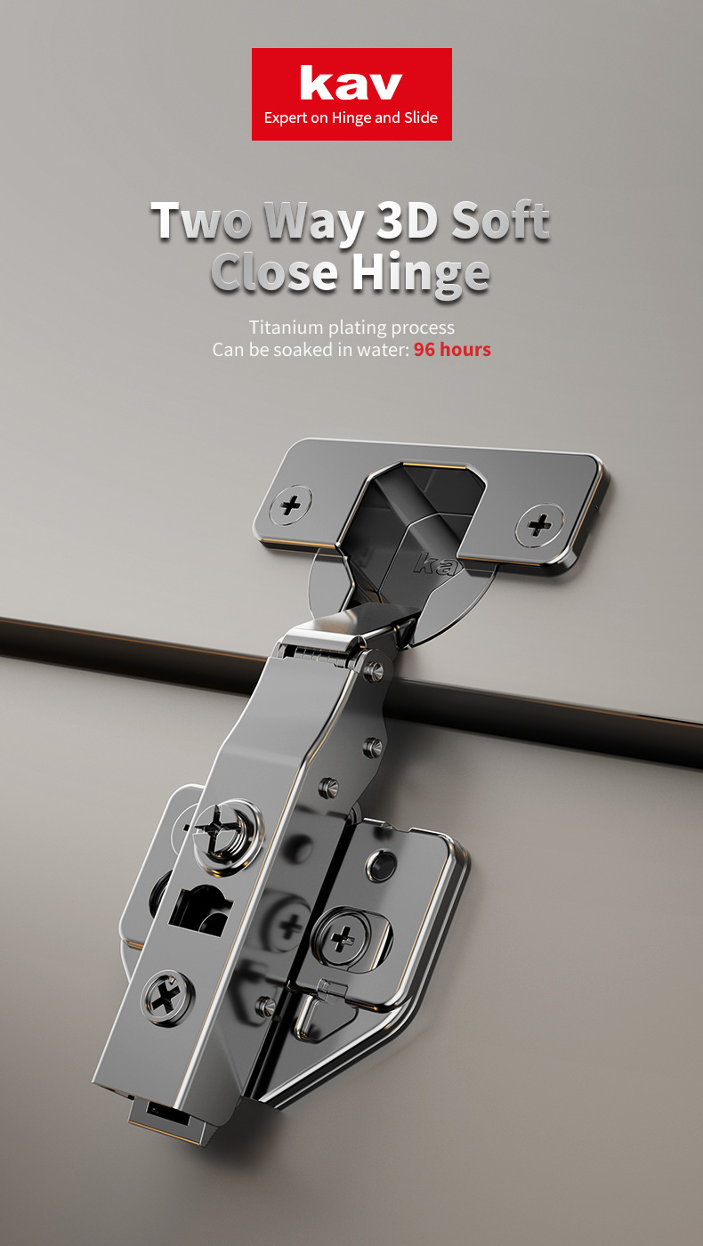 Two way 3D soft close hinge