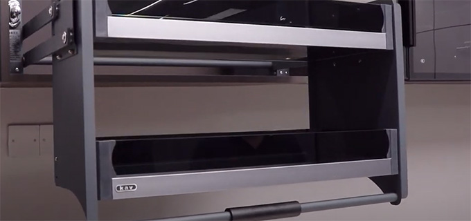 Elevator hardware inside the cabinet? High-end cabinet storage lifting basket