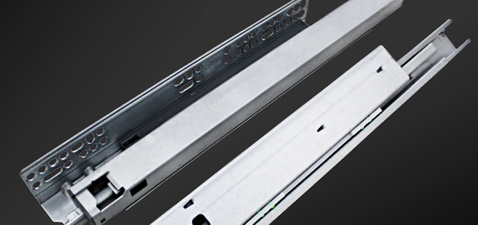 Full extension soft close concealed slide