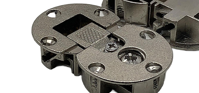 Semi-circular double cups flat hinge 180 degree folding hinge cabinet hidden con