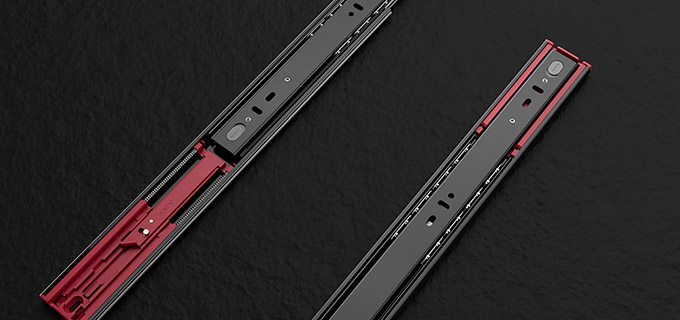 Full Extension Push Open Ball Bearing Slide