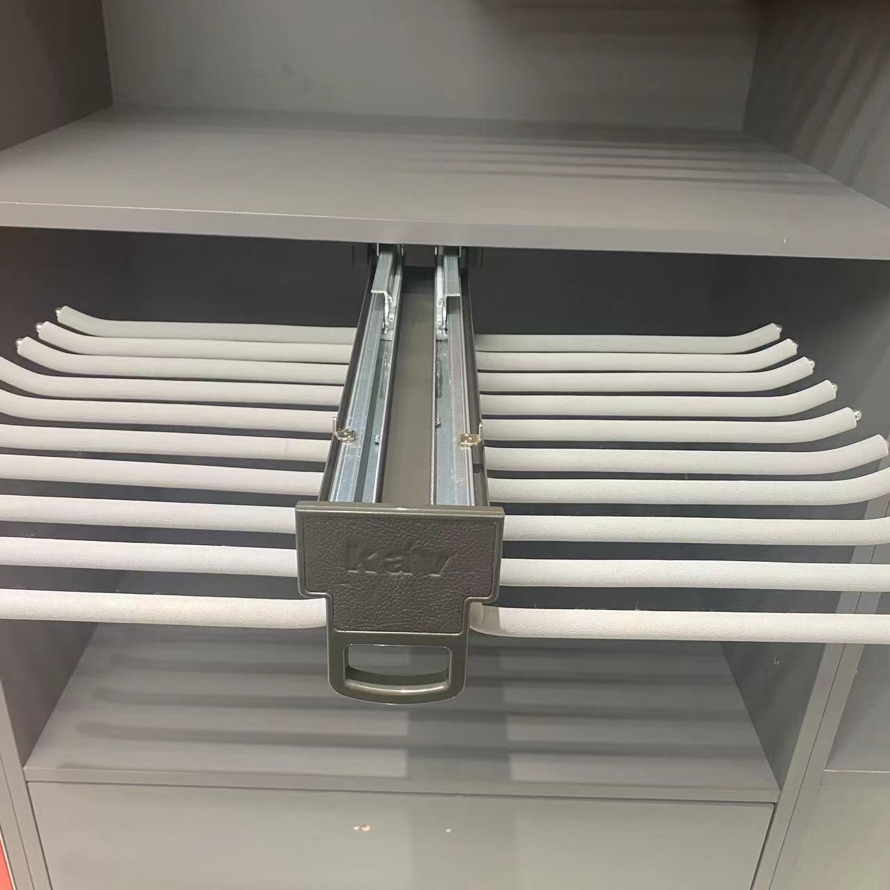 AU1050 kav Multi Functional Soft Close Pull Out Sliding Orange Pants Trousers Ra