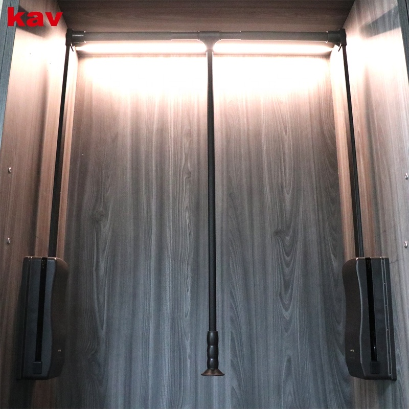 AU029 Closet Accessories Clothes Hanger Pull Down Clothes Rod With Soft Close Fo