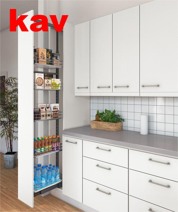 BB20631 kav Kitchen Cabinet Wire basket Soft Close Pull Out Heavy Duty Pantry Ba