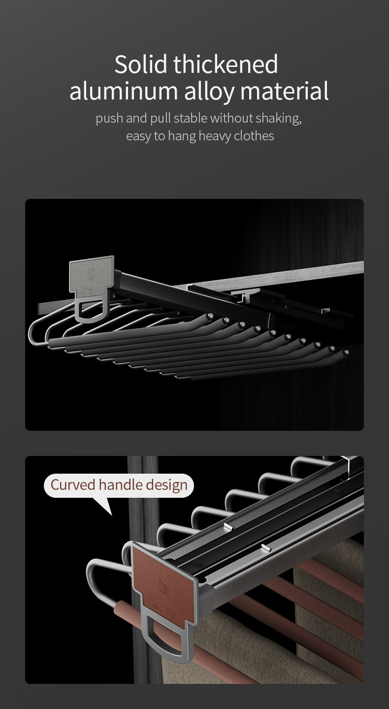 Top Mounted Single Row Pants Rack