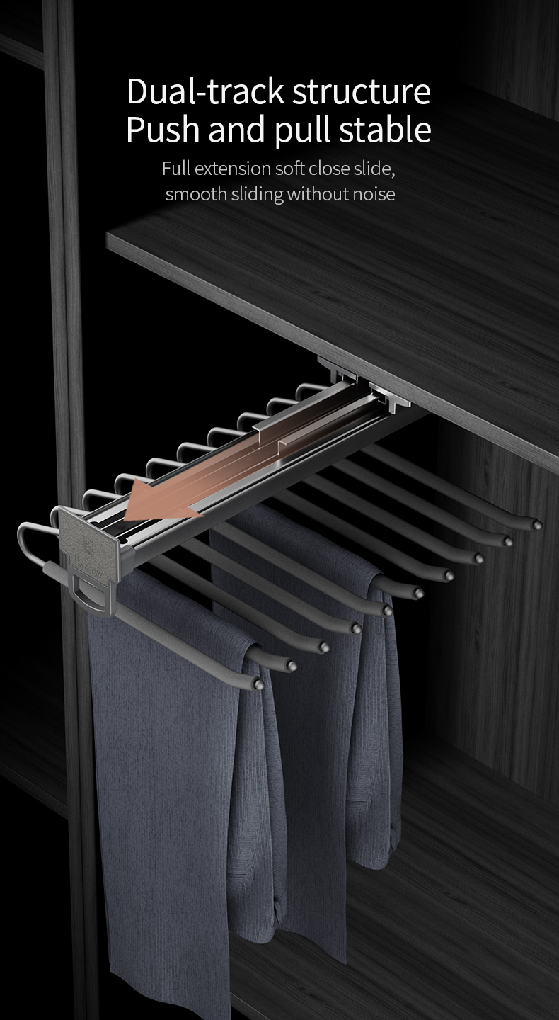 Top Mounted Single Row Pants Rack