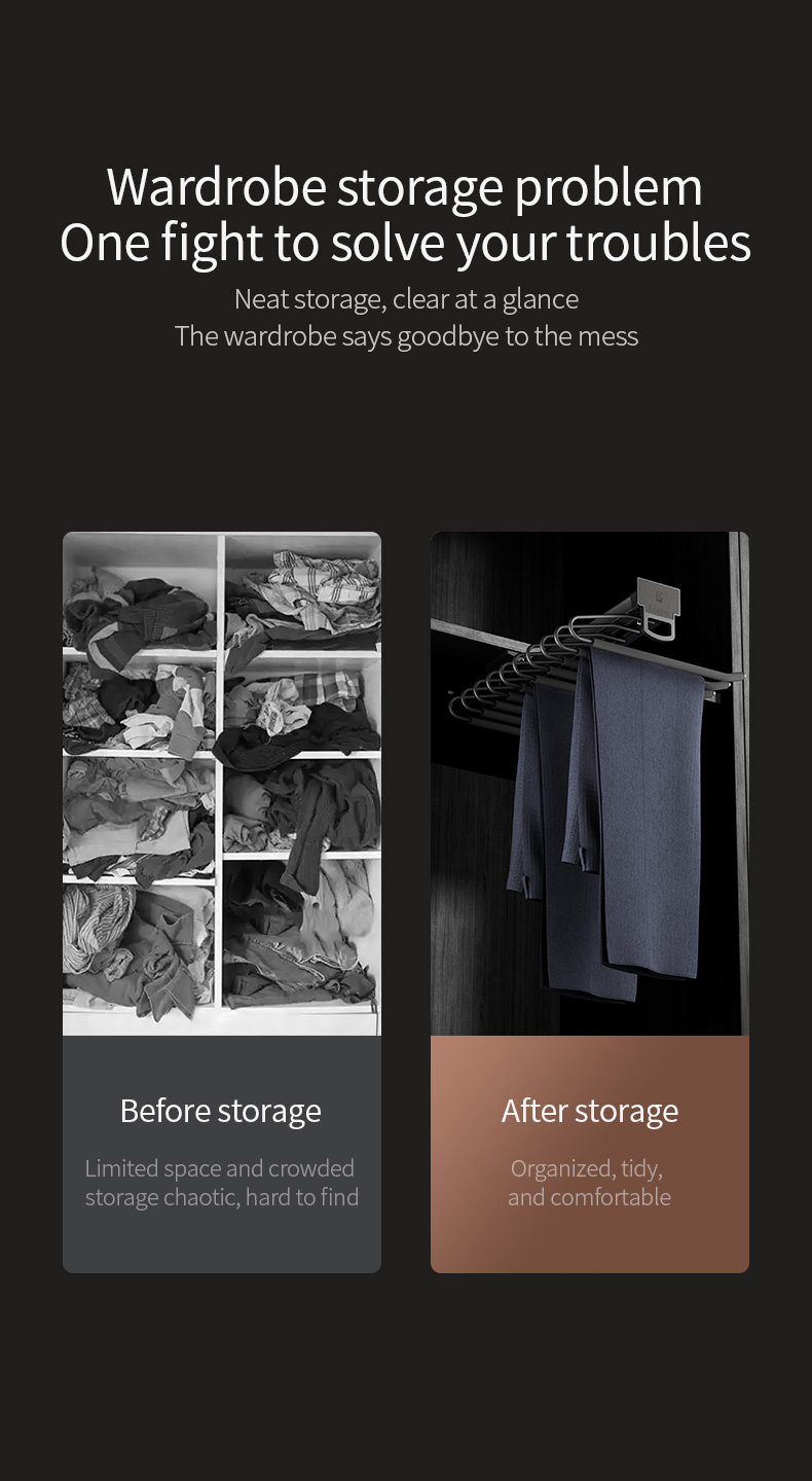 Top Mounted Single Row Pants Rack