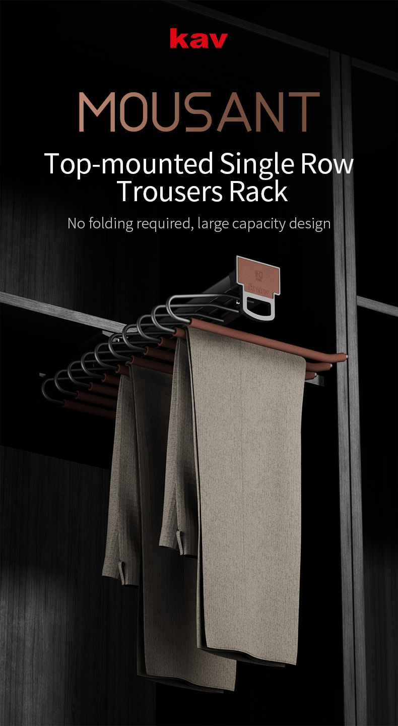 Top Mounted Single Row Pants Rack