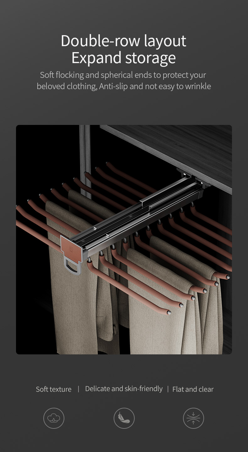 Top Mounted Double Row Pants Rack