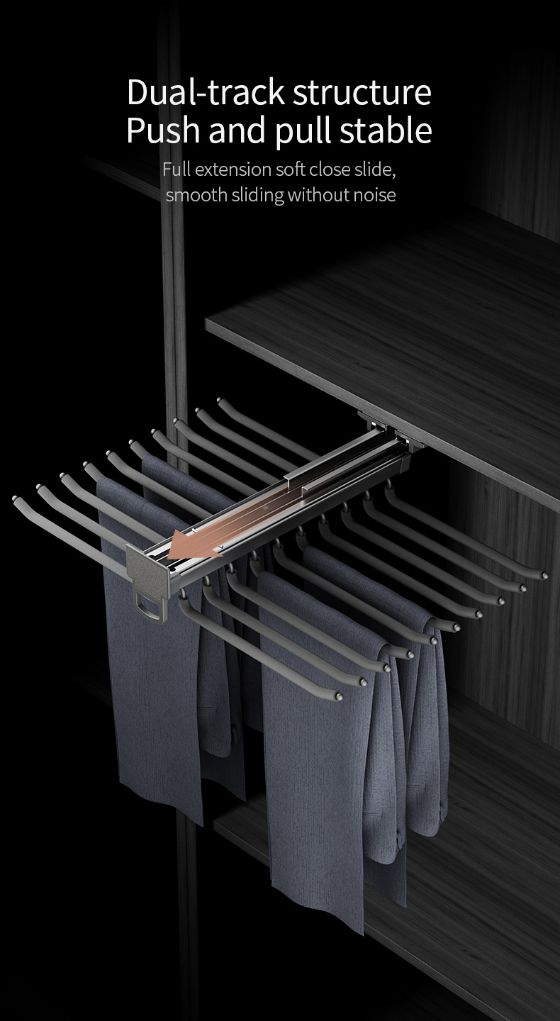 Top Mounted Double Row Pants Rack