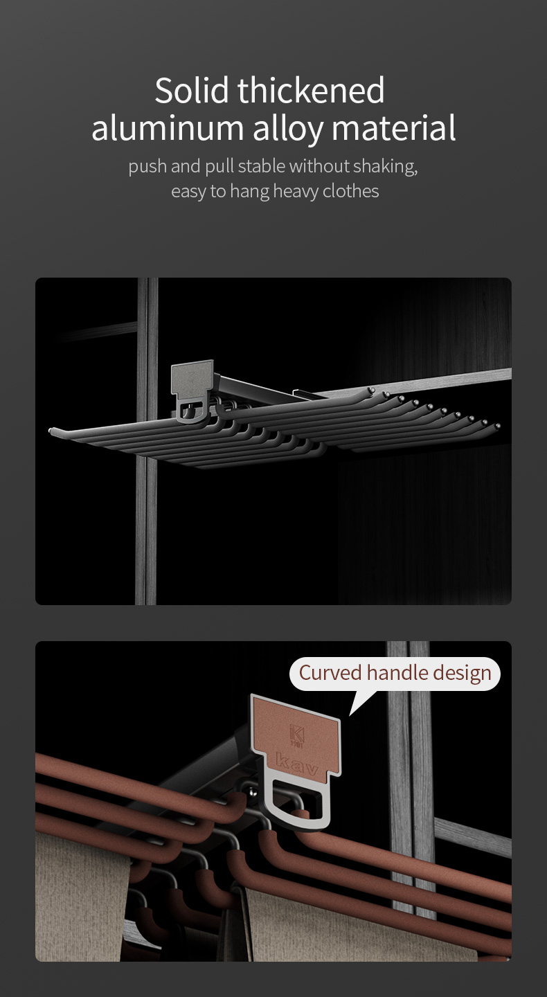 Top Mounted Double Row Pants Rack