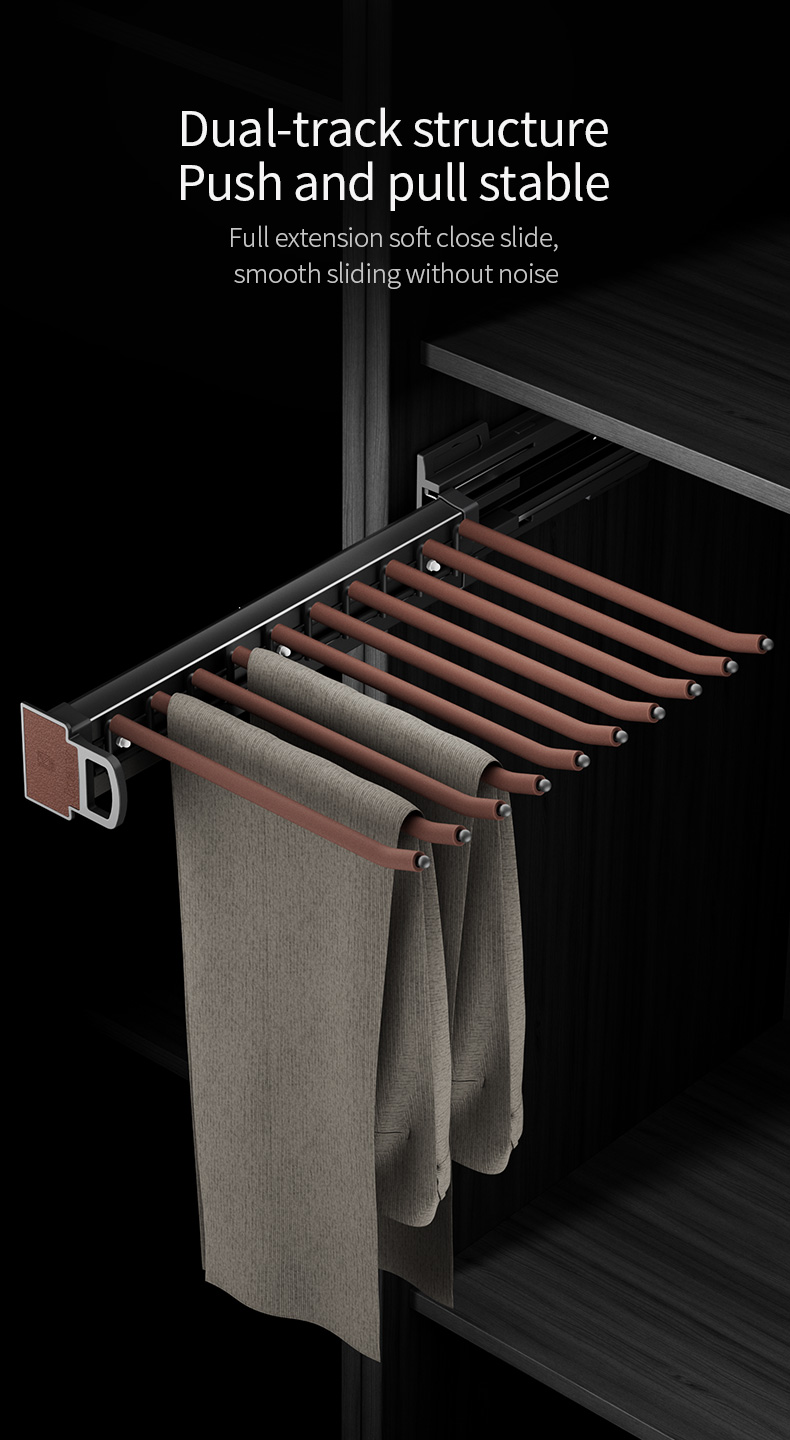 Side Mounted Pull Out Pants Rack