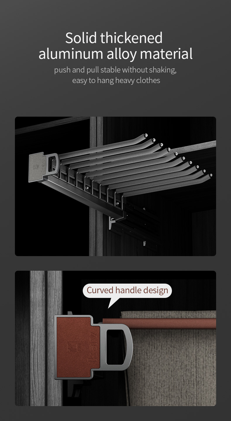 Side Mounted Pull Out Pants Rack