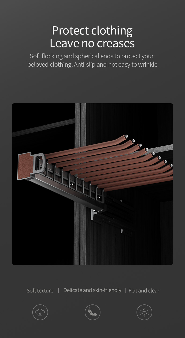 Side Mounted Pull Out Pants Rack