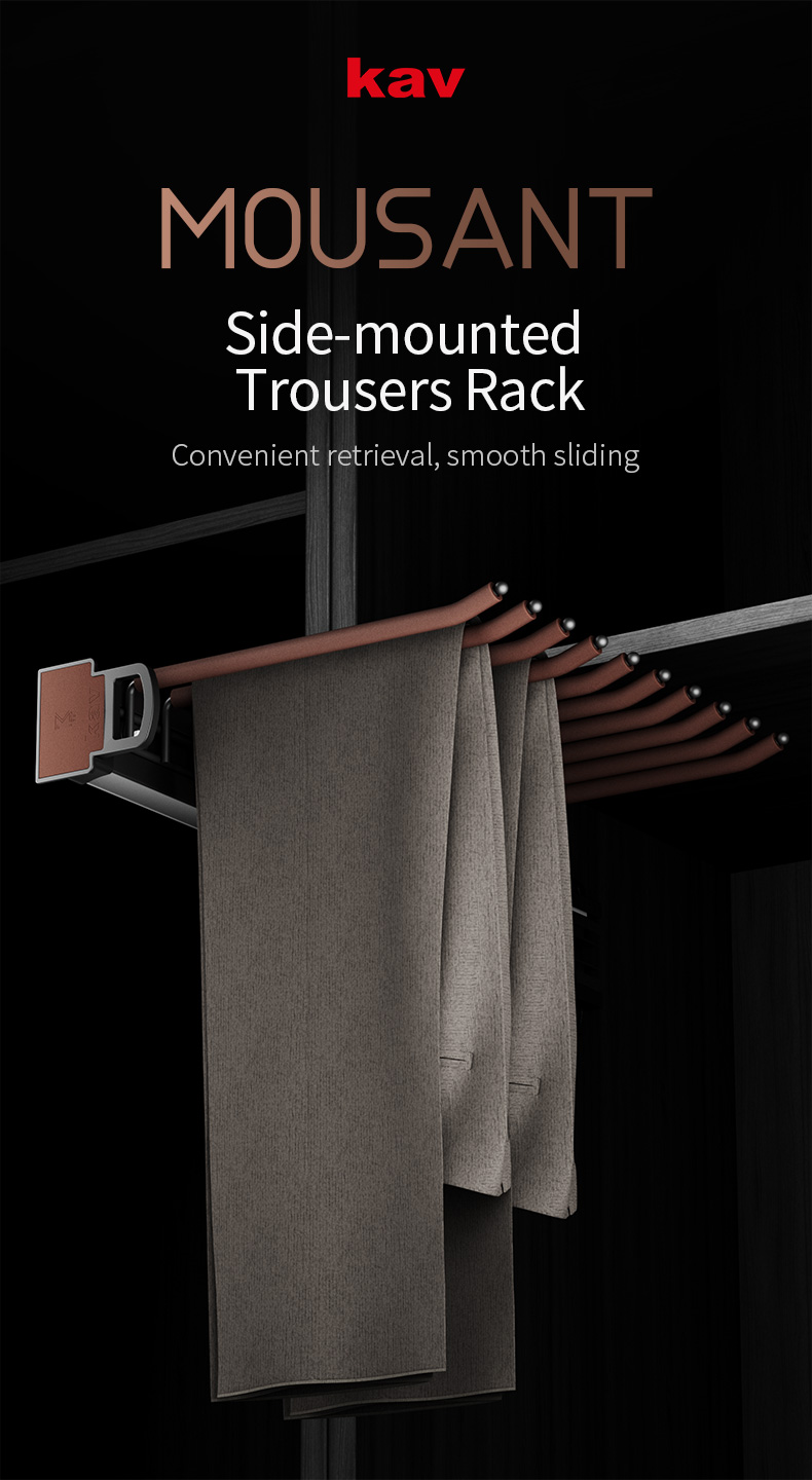 Side Mounted Pull Out Pants Rack