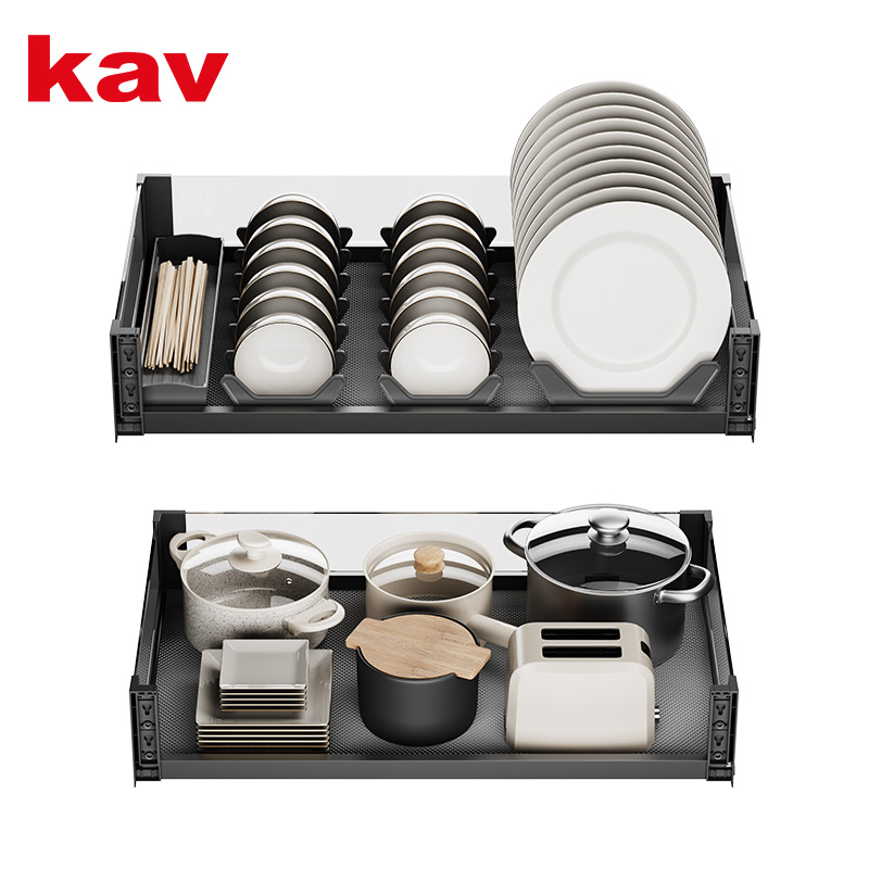 Glass Pull-out Kitchen Cabinet Basket