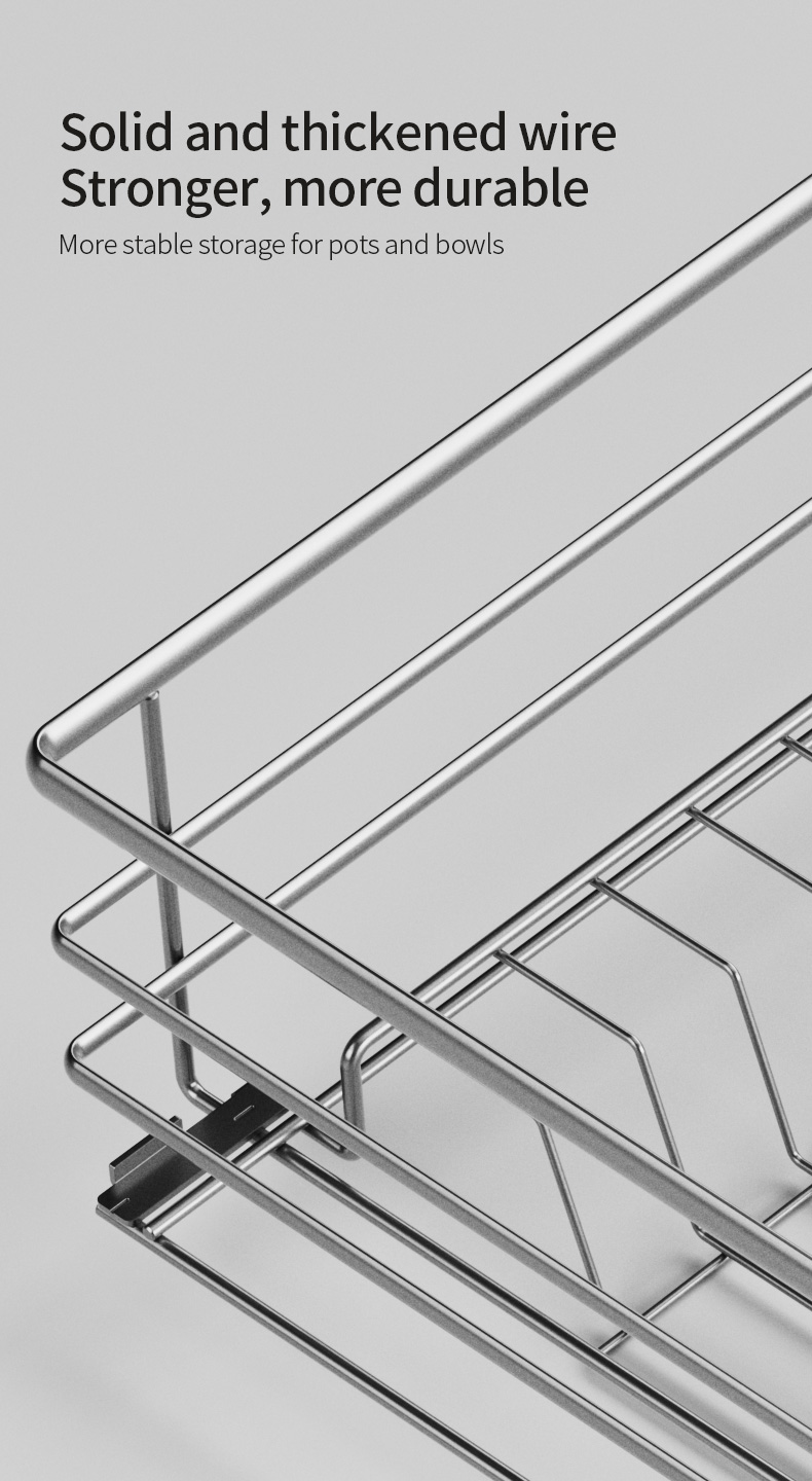 Kitchen multi function bowl dish pull out basket