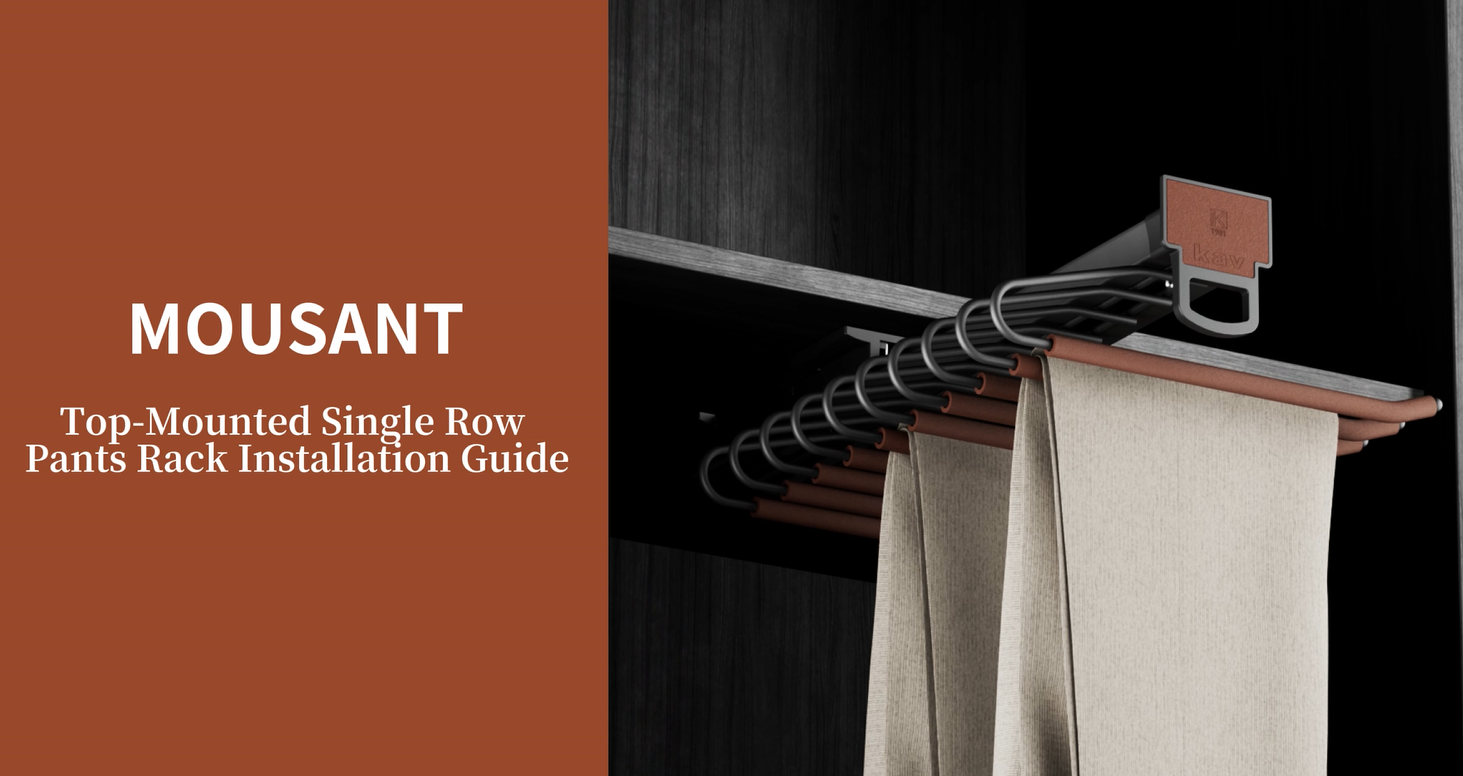 18B02 Installation video of top-mounted single-row trouser rack