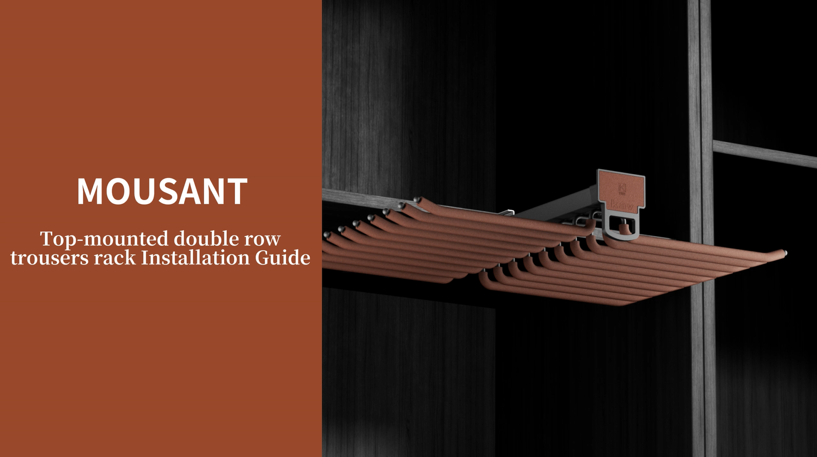 How to Install the 18B03 Top-Mounted Double Pull-Out Soft-Close Trousers Rack kav Hardware