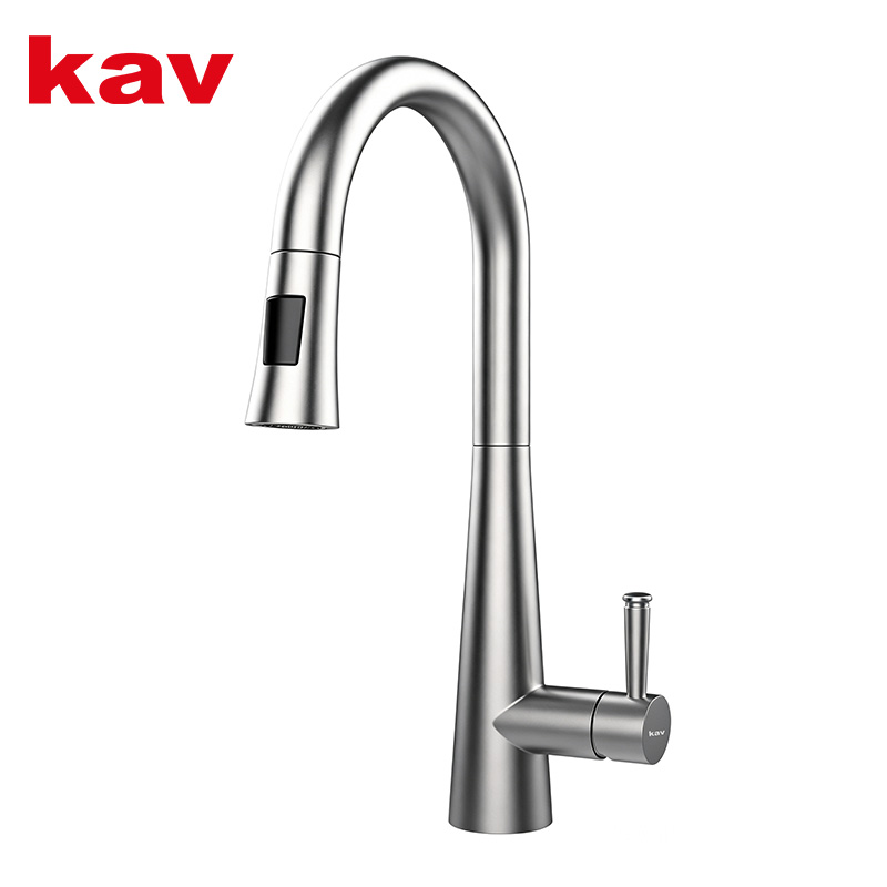 AF-US Pull-Down Kitchen Faucet Matte Black Lead-Free Stainless Steel